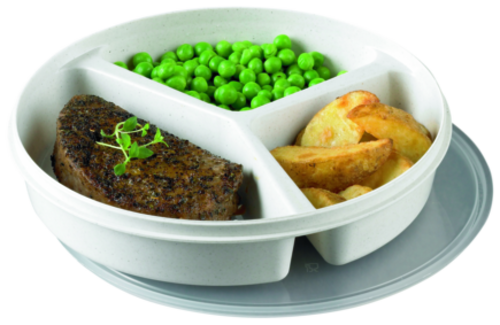 Assiette compartimentée