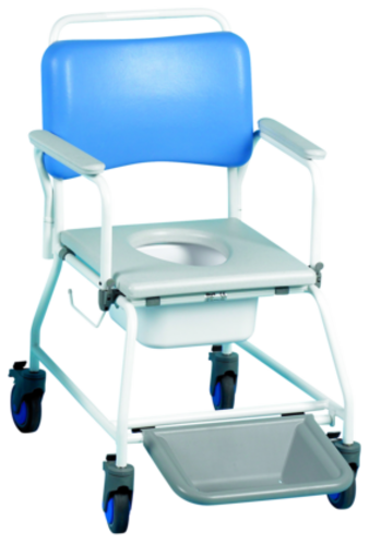 Chaise percée de douche à roulettes Atlantic