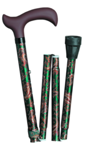 Canne décorée pliante