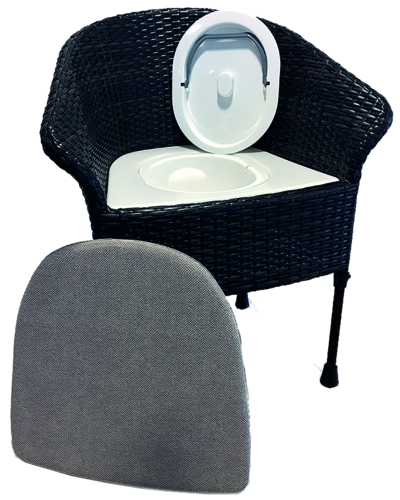 Fauteuil percé commode Walton