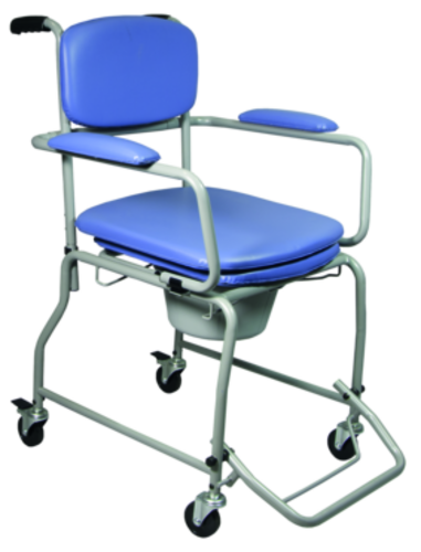 Chaise percée à roulettes et accoudoirs relevables Osiris
