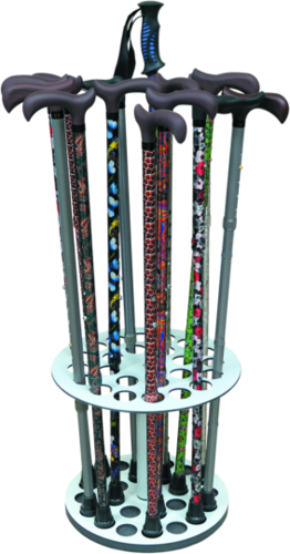 Canne décorée à poignée derby